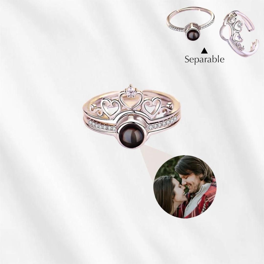 Ring with I Love You In 100 Languages Adjustable Ring (Assorted Color)