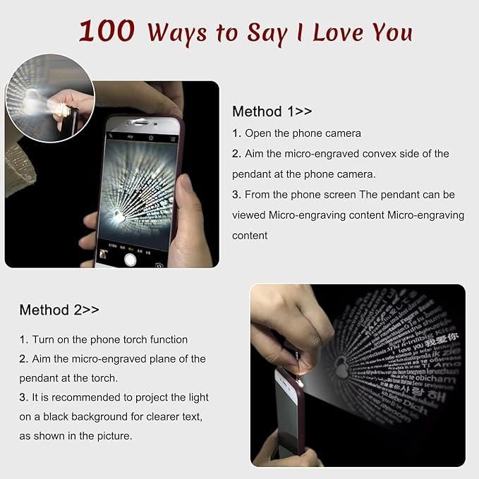 Ring with I Love You In 100 Languages Adjustable Ring (Assorted Color)