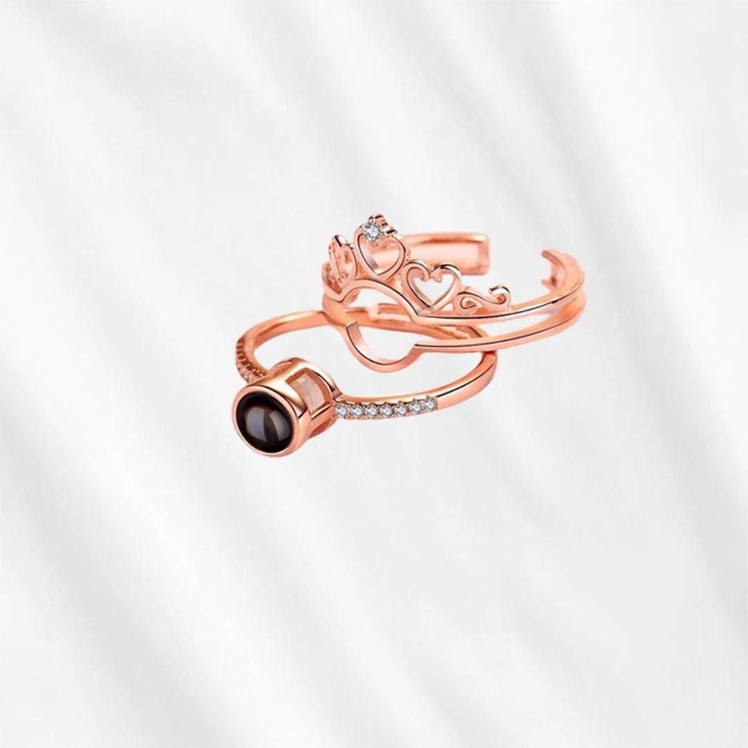 Ring with I Love You In 100 Languages Adjustable Ring (Assorted Color)