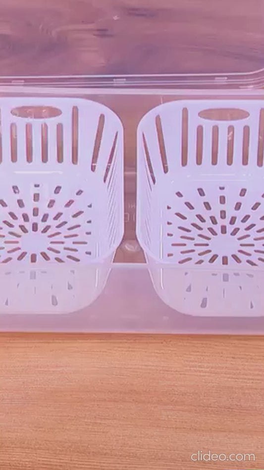 2 in 1 Multi Storage Boxes Freezer Storage Containers