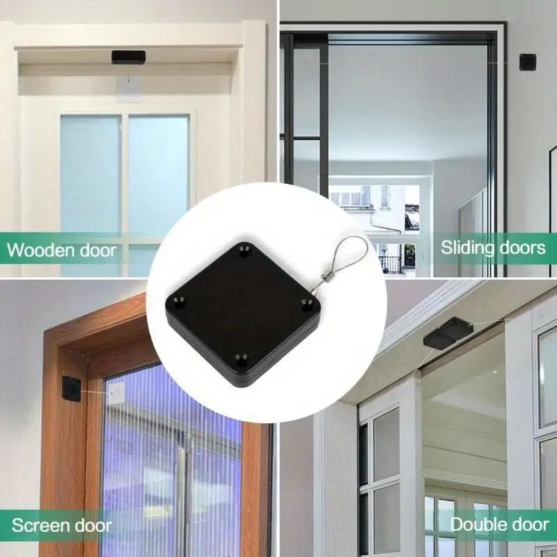Easy-Install Automatic Door Closer - Adjustable, No-Drilunt with Sensor for Effortlel Surface Moss Closing